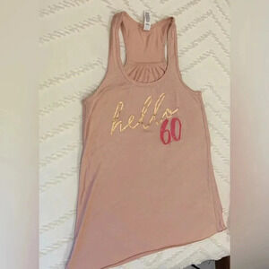 60th birthday pink tank top  women size Small